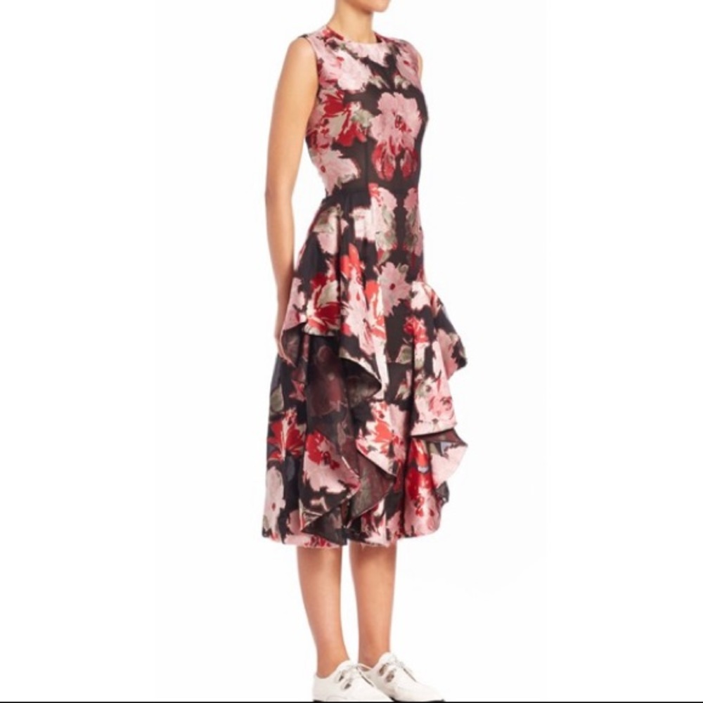 Nwt Alexander McQueen floral ruffle dress